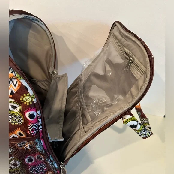 Rockland Owl Print Rolling Tote for Travel, Crafts or Storage - Picture 13 of 16